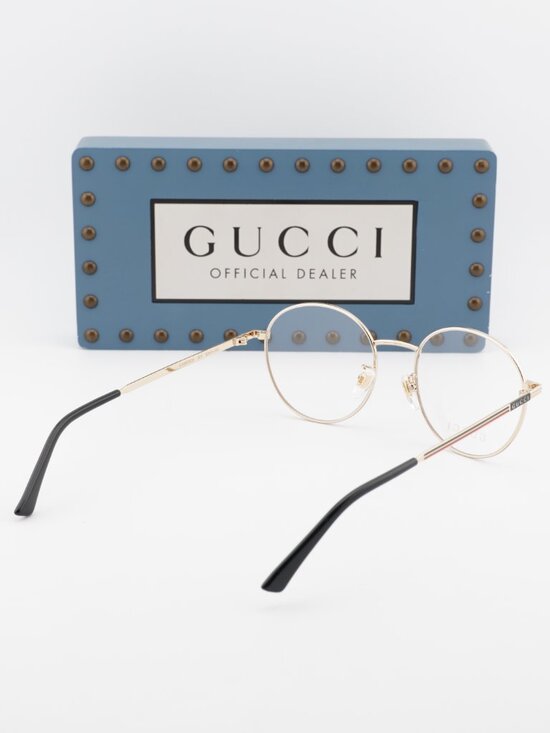 Gucci GG0839OK 001 Round Eyeglasses - Black/Gold 52mm main image 10